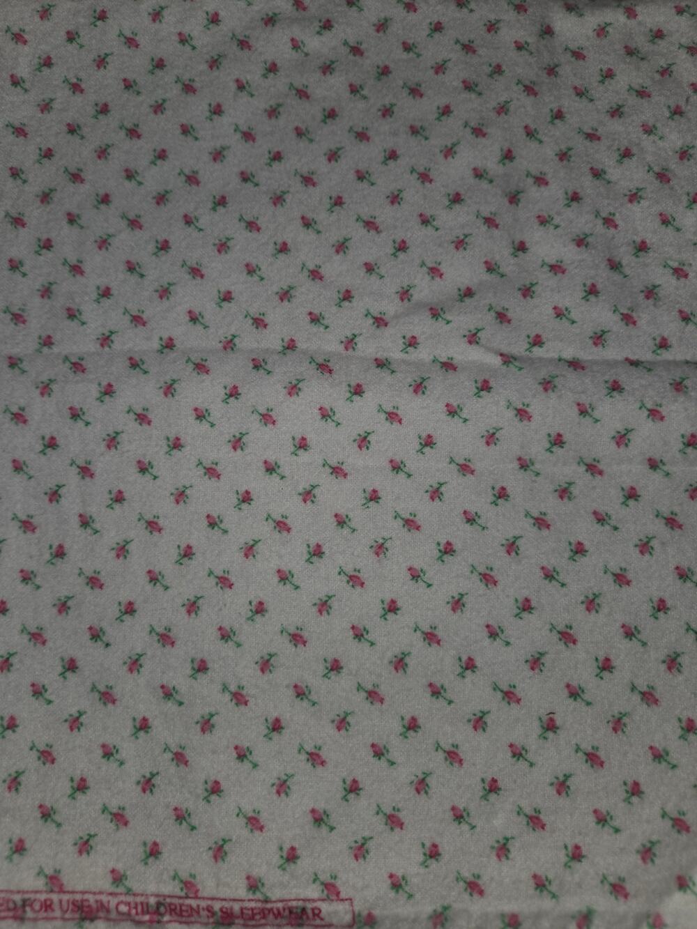 Fleece Pink Rose Fabric 1.2 Yards